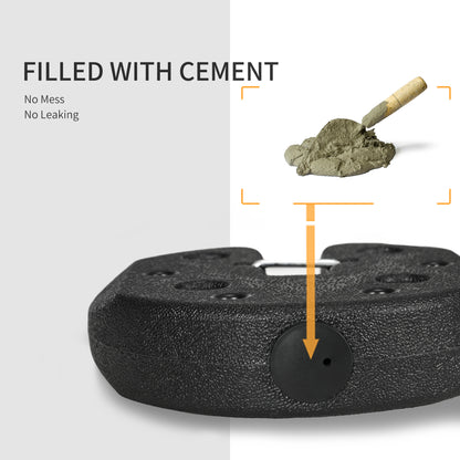 Total 12KG Gazebo Weights Set of 4, Weights for Gazebo Legs with Reinforce Pins and Carry Belt, for Canopies Tents