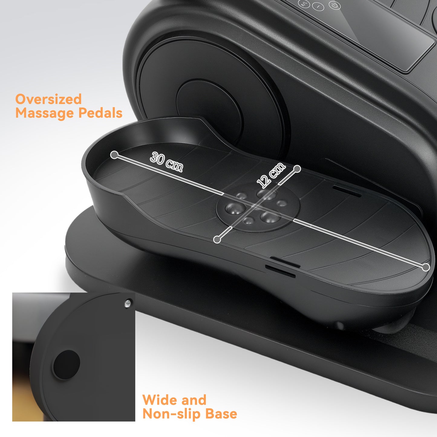 Under Desk Elliptical Machine, Seated Pedal Exerciser, Mini Electric Elliptical Machine for Seniors with LCD Monitor