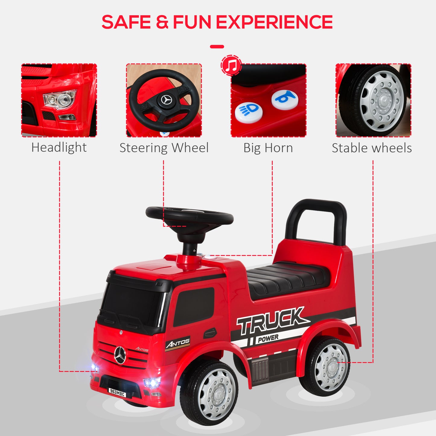 Compatible Kids Ride On Car Truck Mercedes Benz Licensed Toddler Foot To Floor Slider w/Under Seat Storage for 12