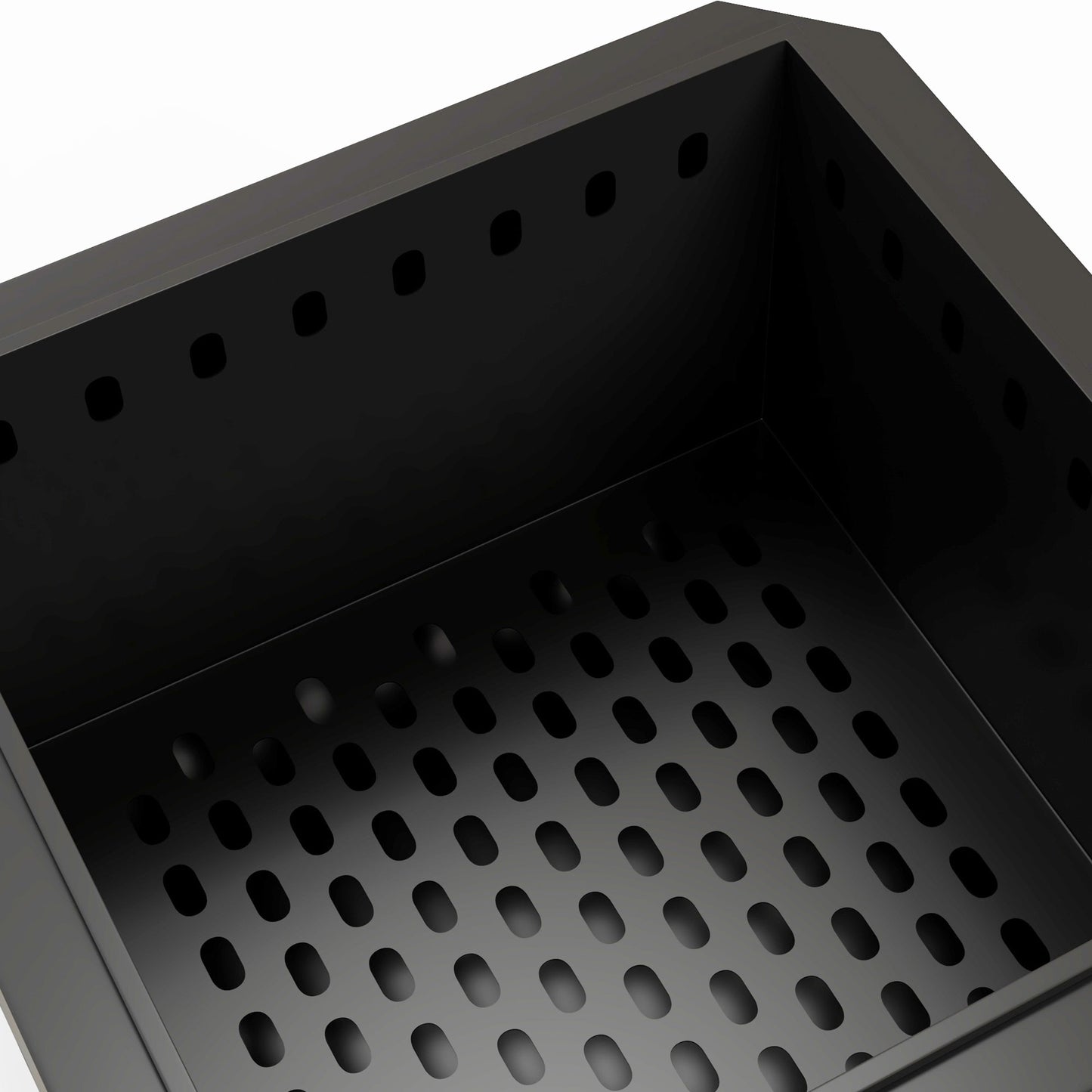 Smokeless Fire Pit, 48 cm Portable Wood Burning Firepit, Square Metal Bonfire Stove with Poker, Black