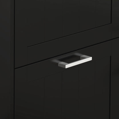 Three-Drawer Minimalistic Shoe Cabinet - Black