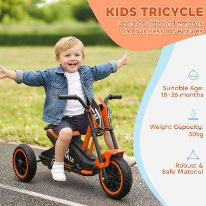 Kids Tricycle Baby Trike, Kids Trike with Pedal, 3 Wheel Toddler Balance Bike for Indoor Outdoor Use, Orange