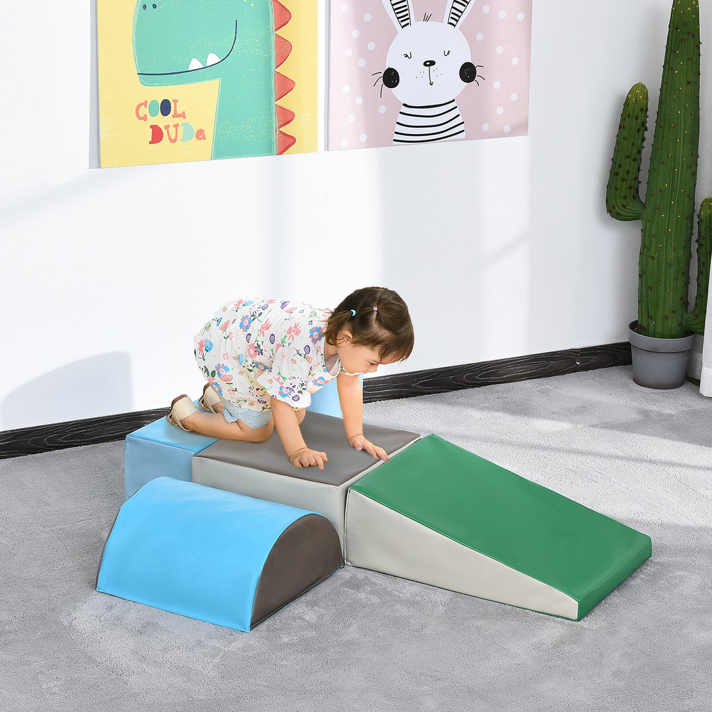 5 Piece Kids Soft Play Set, Climb and Crawl Activity Toys Set for Baby Toddler