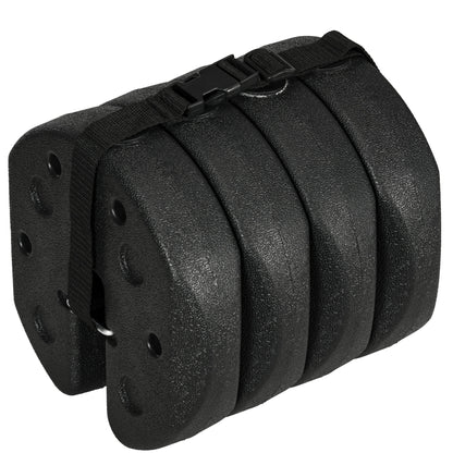 Total 12KG Gazebo Weights Set of 4, Weights for Gazebo Legs with Reinforce Pins and Carry Belt, for Canopies Tents