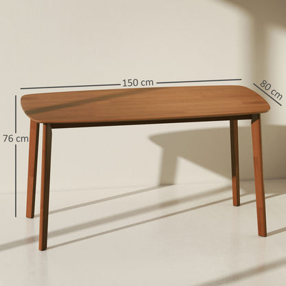 Pine Wood Rectangular Dining Table - Light Brown