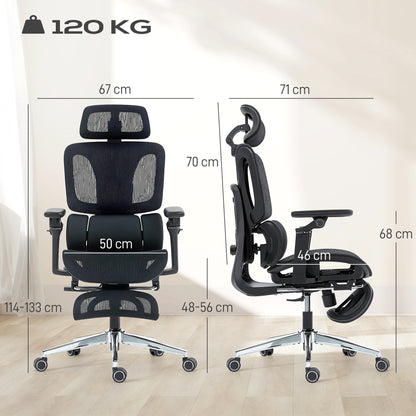 Ergonomic Office Chair, High Back Mesh Desk Chair, Black