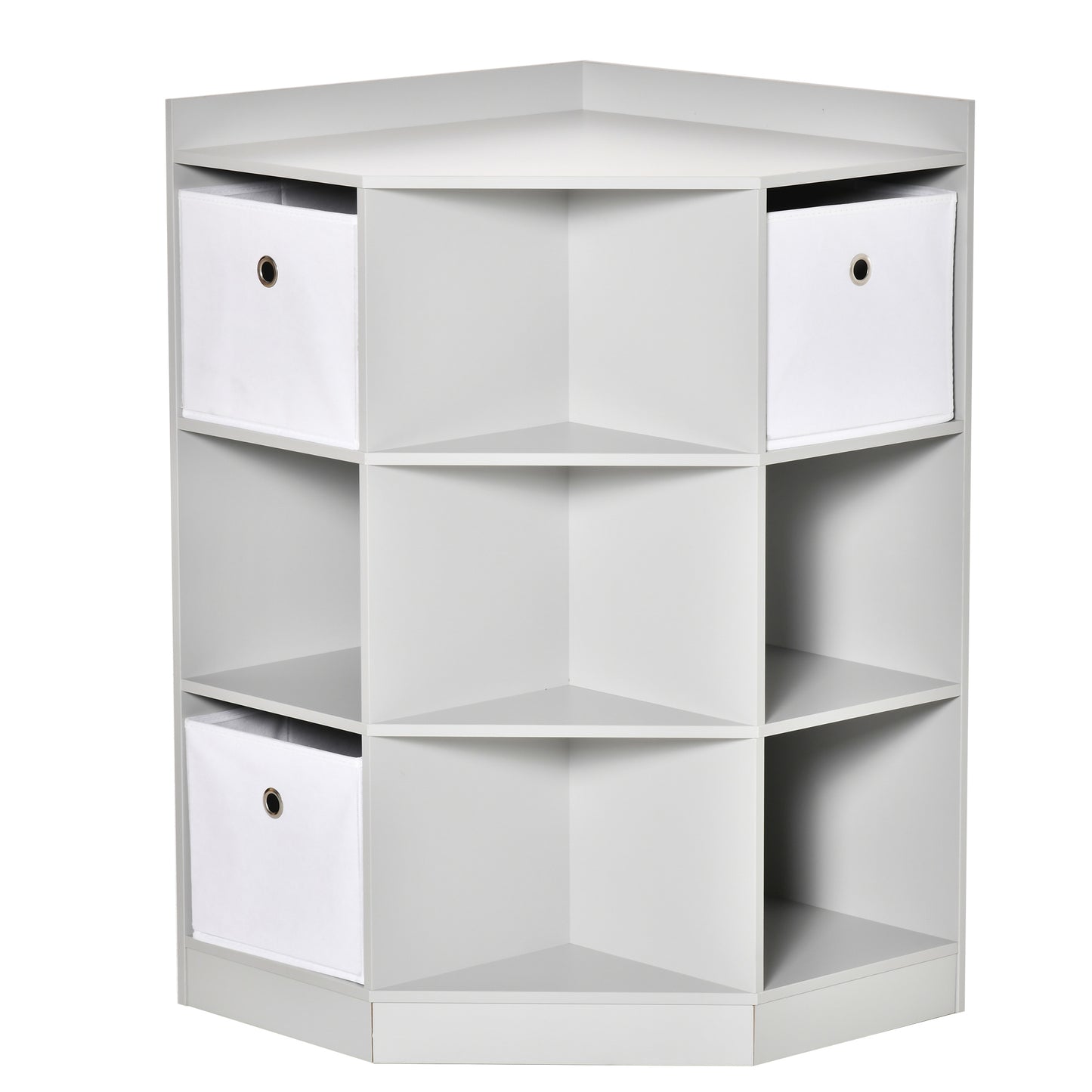 Kids Bookcase, 3 Tier Toy Organiser Storage Unit BookShelf with 3 Non-woven Fabric Drawers, Anti-tip Device, for Bedroom