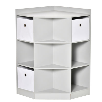 Kids Bookcase, 3 Tier Toy Organiser Storage Unit BookShelf with 3 Non-woven Fabric Drawers, Anti-tip Device, for Bedroom