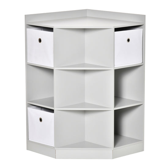 Kids Bookcase, 3 Tier Toy Organiser Storage Unit BookShelf with 3 Non-woven Fabric Drawers, Anti-tip Device, for Bedroom