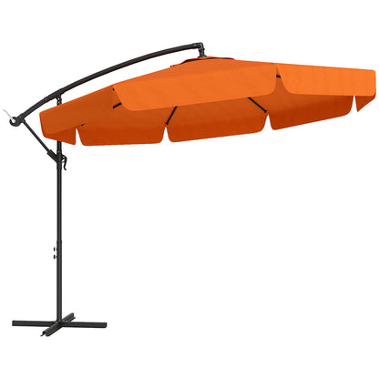 2.7m Garden Cantilever Banana Parasol - Orange