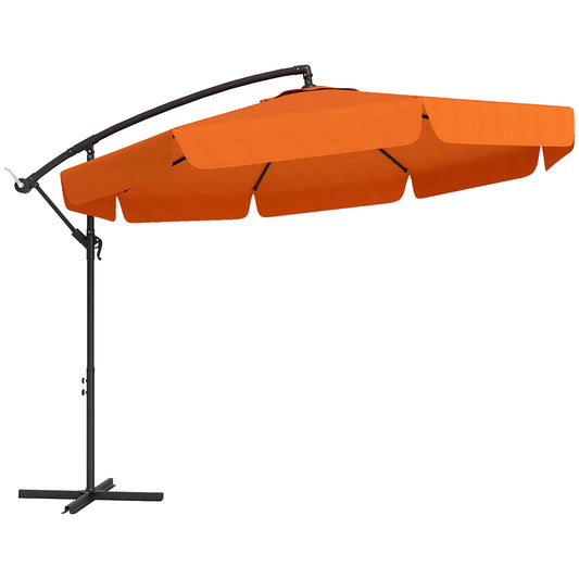 2.7m Garden Cantilever Banana Parasol - Orange