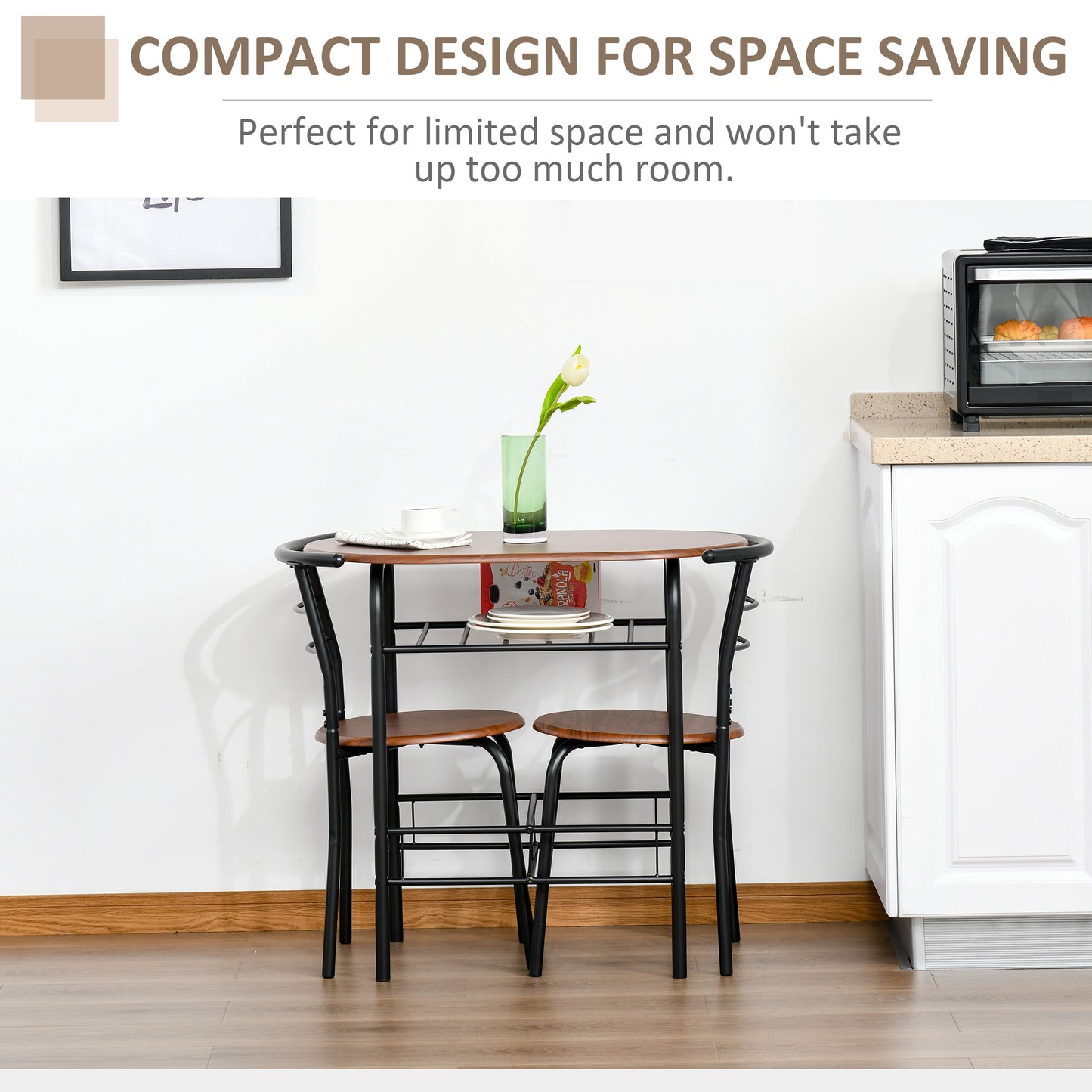 Three-Piece Compact Dining Set - Natural