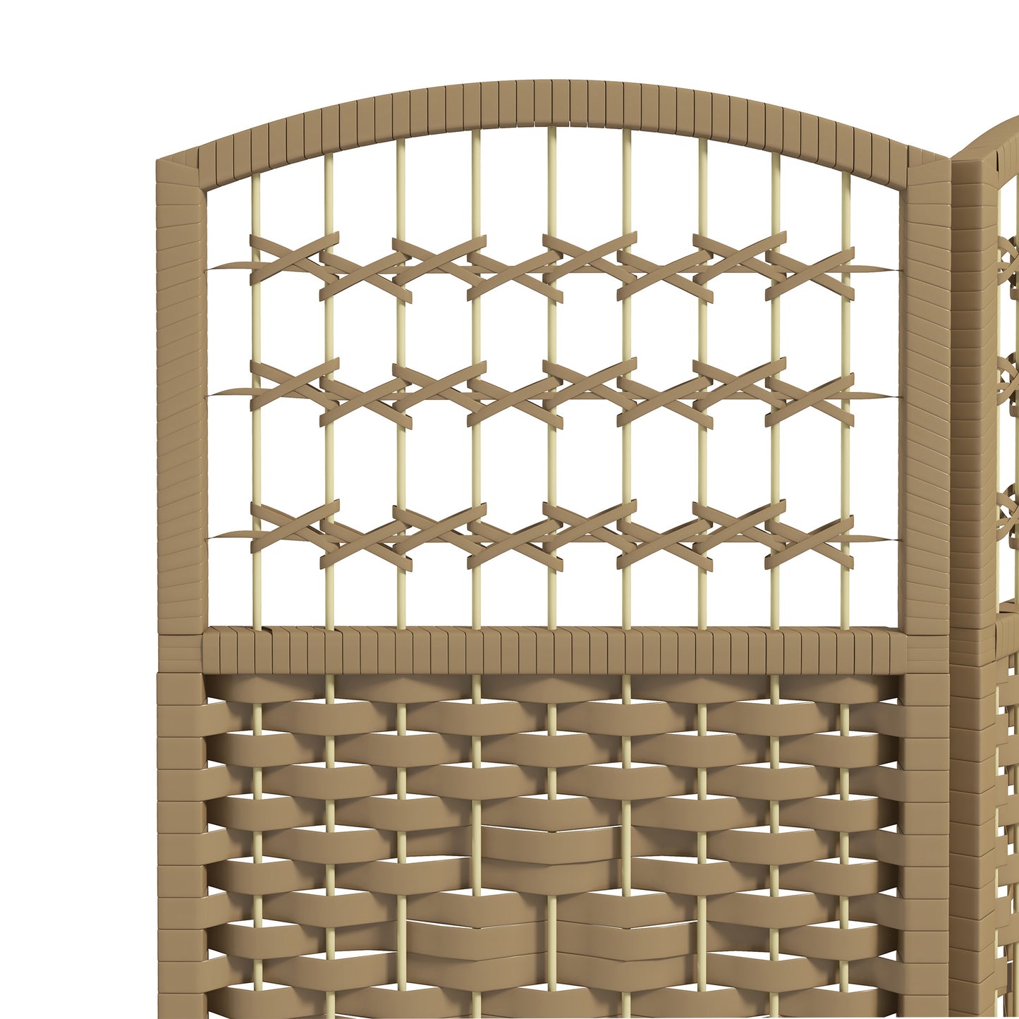 3 Panel Folding Room Divider, Privacy Screen, Paravent Partition Separator for Living Room, Bedroom, Natural Wood