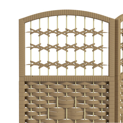 3 Panel Folding Room Divider, Privacy Screen, Paravent Partition Separator for Living Room, Bedroom, Natural Wood