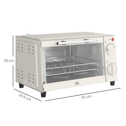 Mini Oven, 9L Countertop Electric Grill, Toaster Oven with Adjustable Temperature, Timer