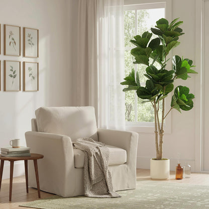 180cm Artificial Fiddle Leaf Fig Tree - Green
