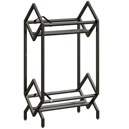 50 CD Storage Rack, 2-Tier Metal CD Storage Unit, Free Standing, Easy to Assemble, Black