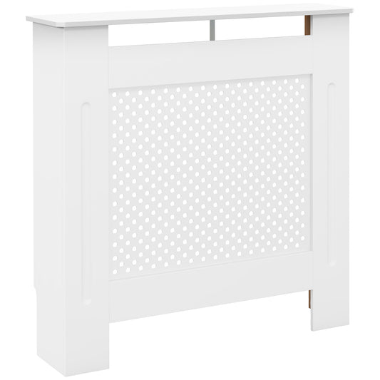 Wooden Radiator Cover Heating Cabinet Modern Home Furniture Grill Style White Painted (Small)