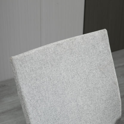 Office Chair Linen Swivel Computer Desk Chair Home Study Task Chair with Wheels, Arm, Adjustable Height, Light Grey