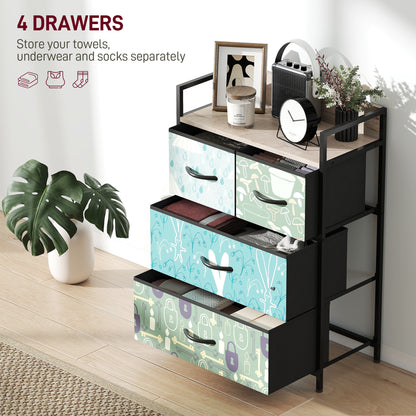 4-Drawer Chest of Drawers - Blue
