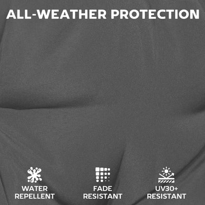 Outdoor Seat Cushions Set of 2 with Ties, Waterproof Garden Seat Pads, Dark Grey