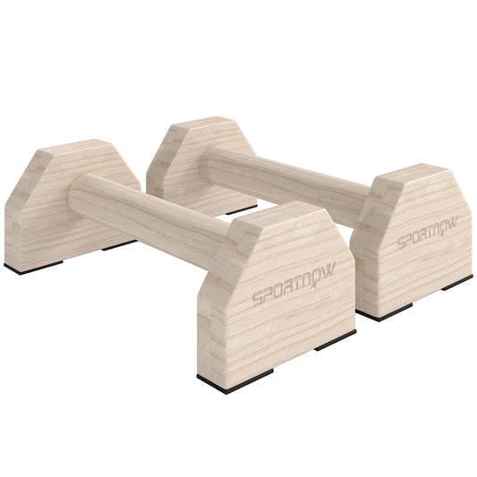 Wooden Parralletes Bars, Push Up Handles with Non-Slip Base, Calisthenics Equipment, for Home Gym, Training
