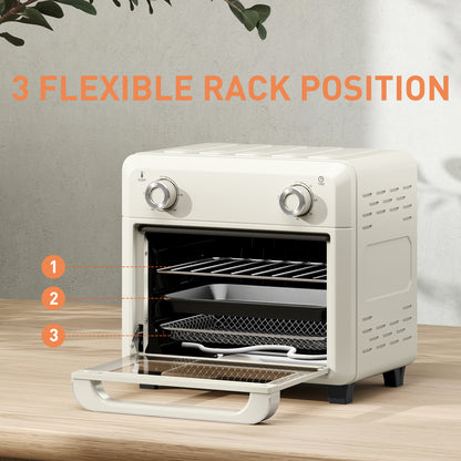 10L Air Fryer Oven, Mini Oven, Oil Free Cooking, Grill, Roast, Bake, with Adjustable Temperature, Timer, Dishwasher Safe