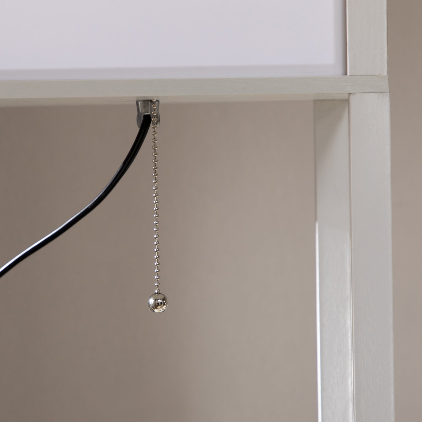 156cm Floor Lamp Shelving Unit - White