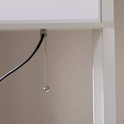 156cm Floor Lamp Shelving Unit - White