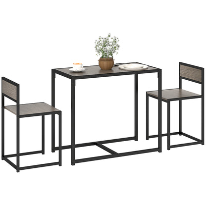 Dining Table and Chairs Set 2, Dining Room Sets, Rectangular Space Saving Table and 2 Chairs for Compact Kitchens