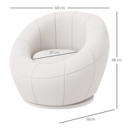 Single Modern Upholstered Accent Swivel Armchair