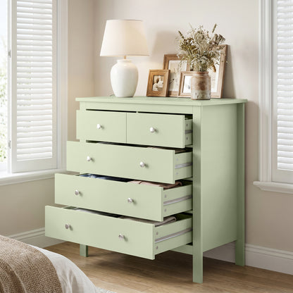 5 Drawer Chest of Drawers, Modern Dresser for Bedroom, Bedside Storage Cabinet