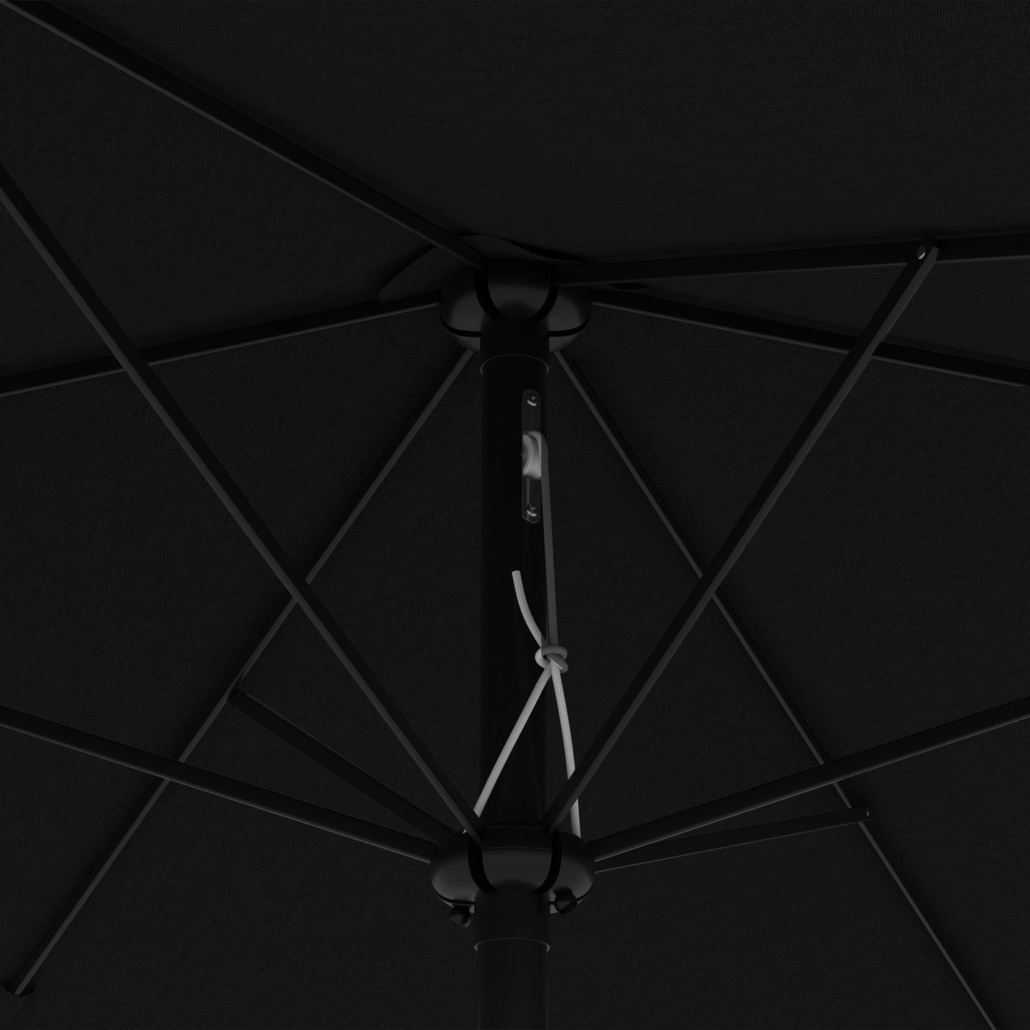 3 x 2 m Garden Parasol Umbrella with Aluminium Pole, UPF 50+ Rectangular Outdoor Table Parasol Sun Shade