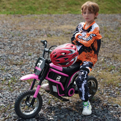 24V Electric Motorbike with Twist Grip Throttle and Horn for Kids - Pink