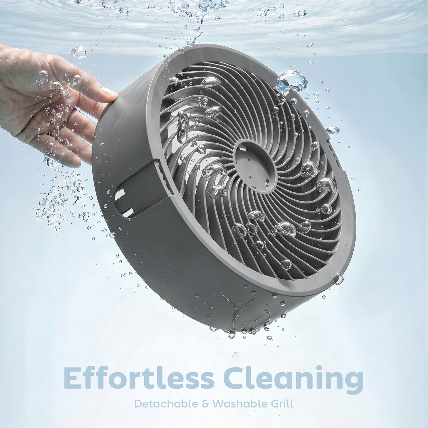 20 dB Silent Standing Fan for Bedroom, 44" Pedestal Fan with 90° Oscillating, 8 Speeds and LED Light, Grey