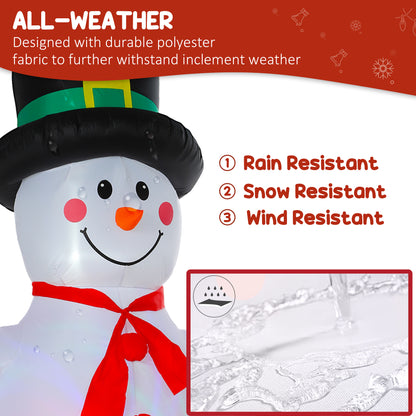 8FT Christmas Inflatable Outdoor Decoration with Dynamic Disco & LED Lights