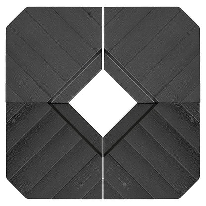 Umbrella Weights for Cantilever Parasols, Set of 4 Heavy Duty Parasol Base Stand Weights, 80kg Sand or 60kg Water Filled