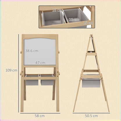 Kids Easel with Paper Roll, 3 in 1 Art Easel for Toddlers