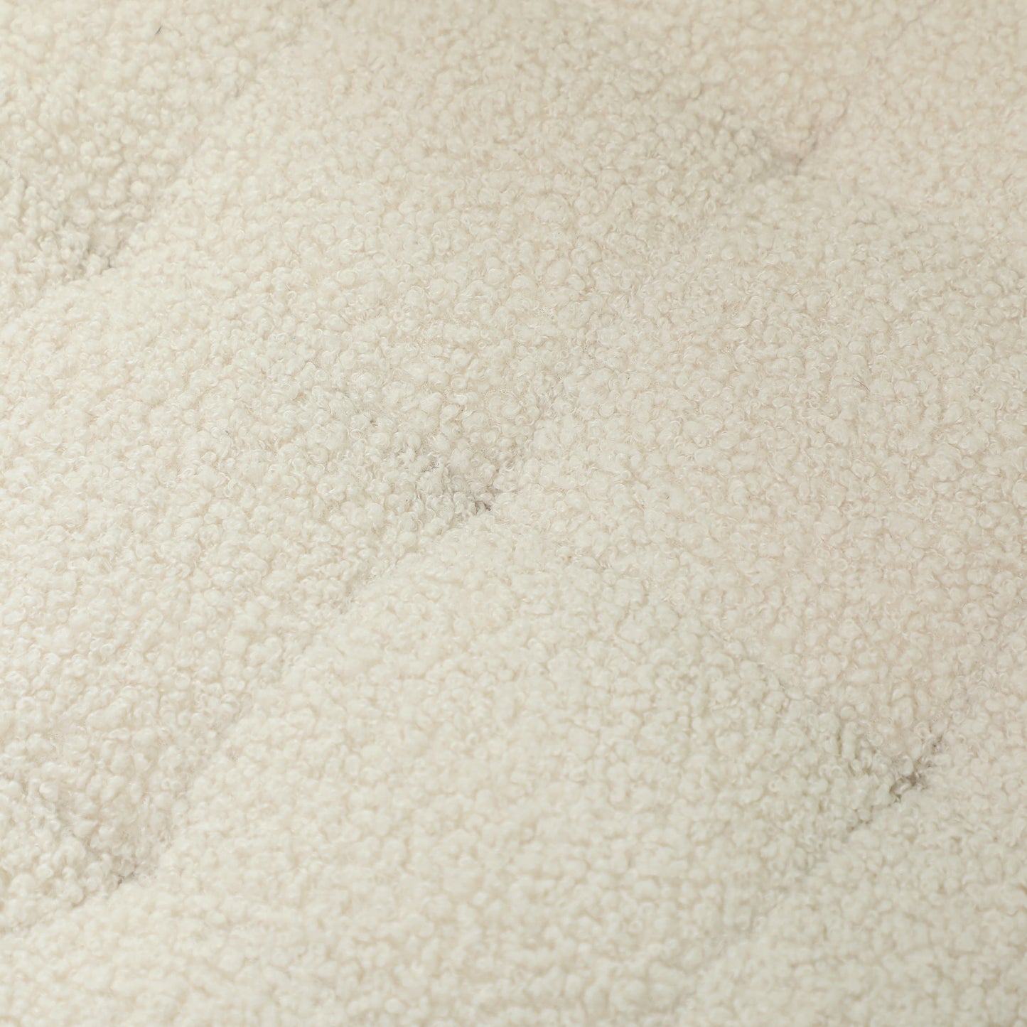 40.5L Teddy Fleece Storage Ottoman - Cream White