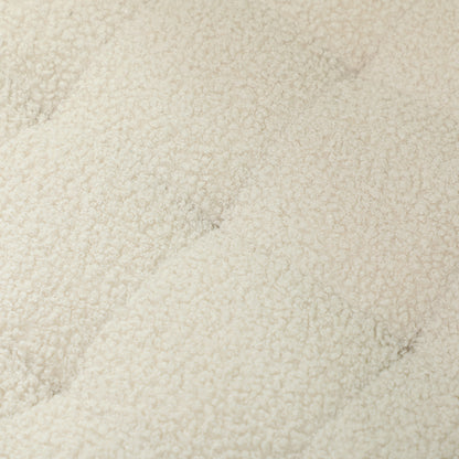 40.5L Teddy Fleece Storage Ottoman - Cream White