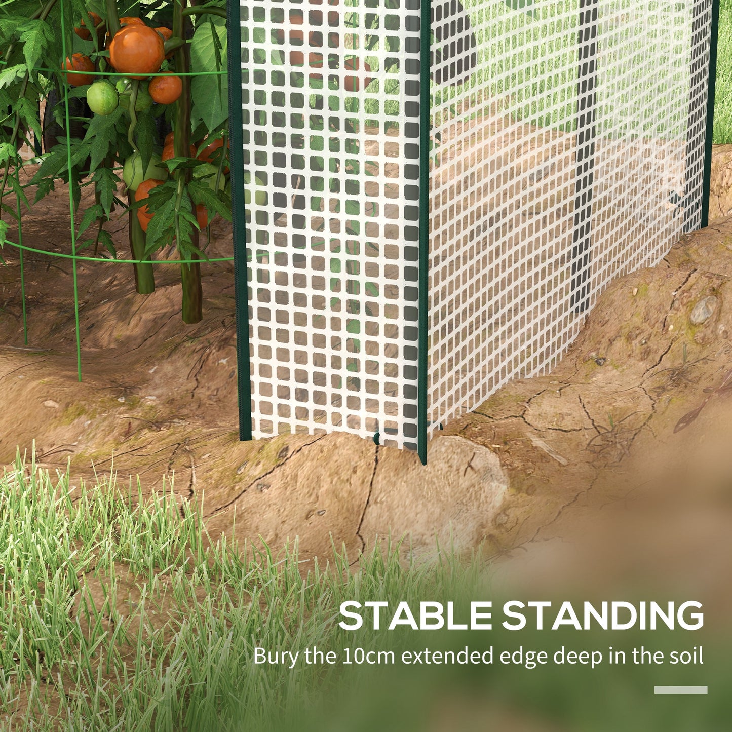 Green House, Mini Greenhouse with 2 Roll-up Doors, Vent Holes and Reinforced Cover, 100 x 80 x 150cm