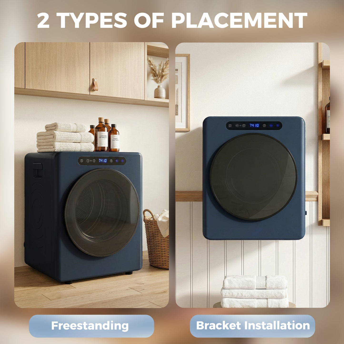 5 kg Compact 40-60℃ Tumble Dryer Blue
