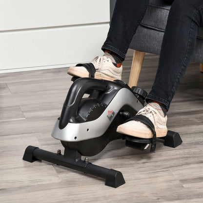 Portable Pedal Exerciser, Mini Exercise Bike with 8 Levels Magnetic Resistance and LCD Display