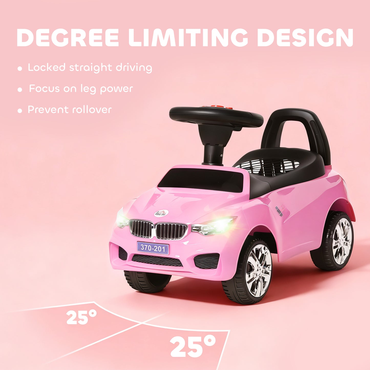 Ride on Car Baby Toddler Walker Foot to Floor Sliding Car Slider, Pink