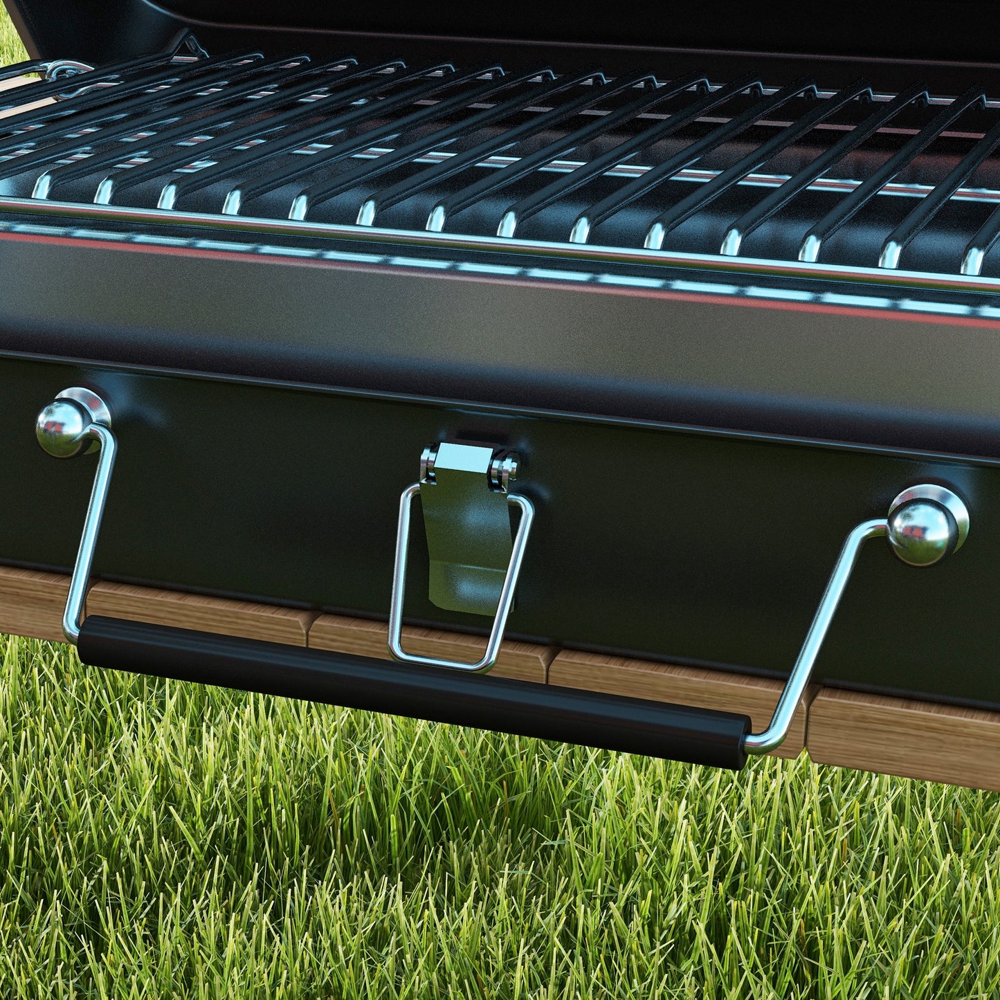 Metal Suitable-Style Portable BBQ Grill - Black