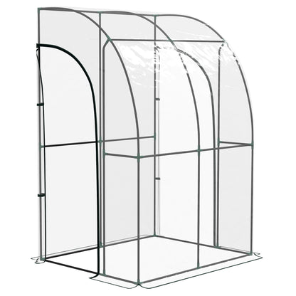 143cm x 118cm Walk-In Lean To Greenhouse, with Accessories