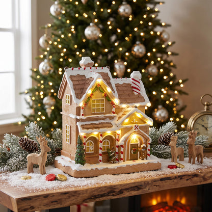 Gingerbread House Light & Music Christmas Decoration