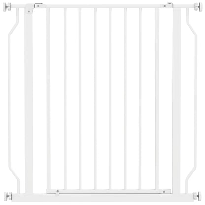 Extra Wide Dog Gate, with Door Pressure, for Doorways, Hallways, Staircases - White