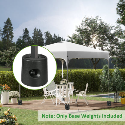 HDPE Tent Weights Set of 4, Canopy Weights, Fill with Water or Sand, 48KG