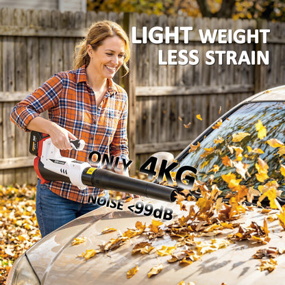 Leaf Blower Cordless with 4000mAh Battery & Charger, 18V Lightweight Handheld Garden Blower with 6 Speed Levels